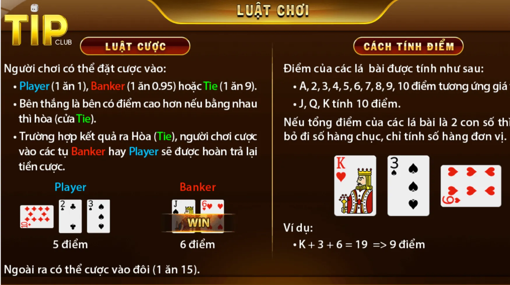 Hãy nắm quy tắc cơ bản khi chơi Baccarat TipClub Hãy nắm quy tắc cơ bản khi chơi Baccarat TipClub